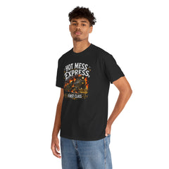 Hot Mess Express First Class T-Shirt | Funny Train Graphic Tee | Sarcastic Chaos Shirt