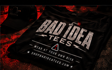 Bad Idea Tees shirt flatlay